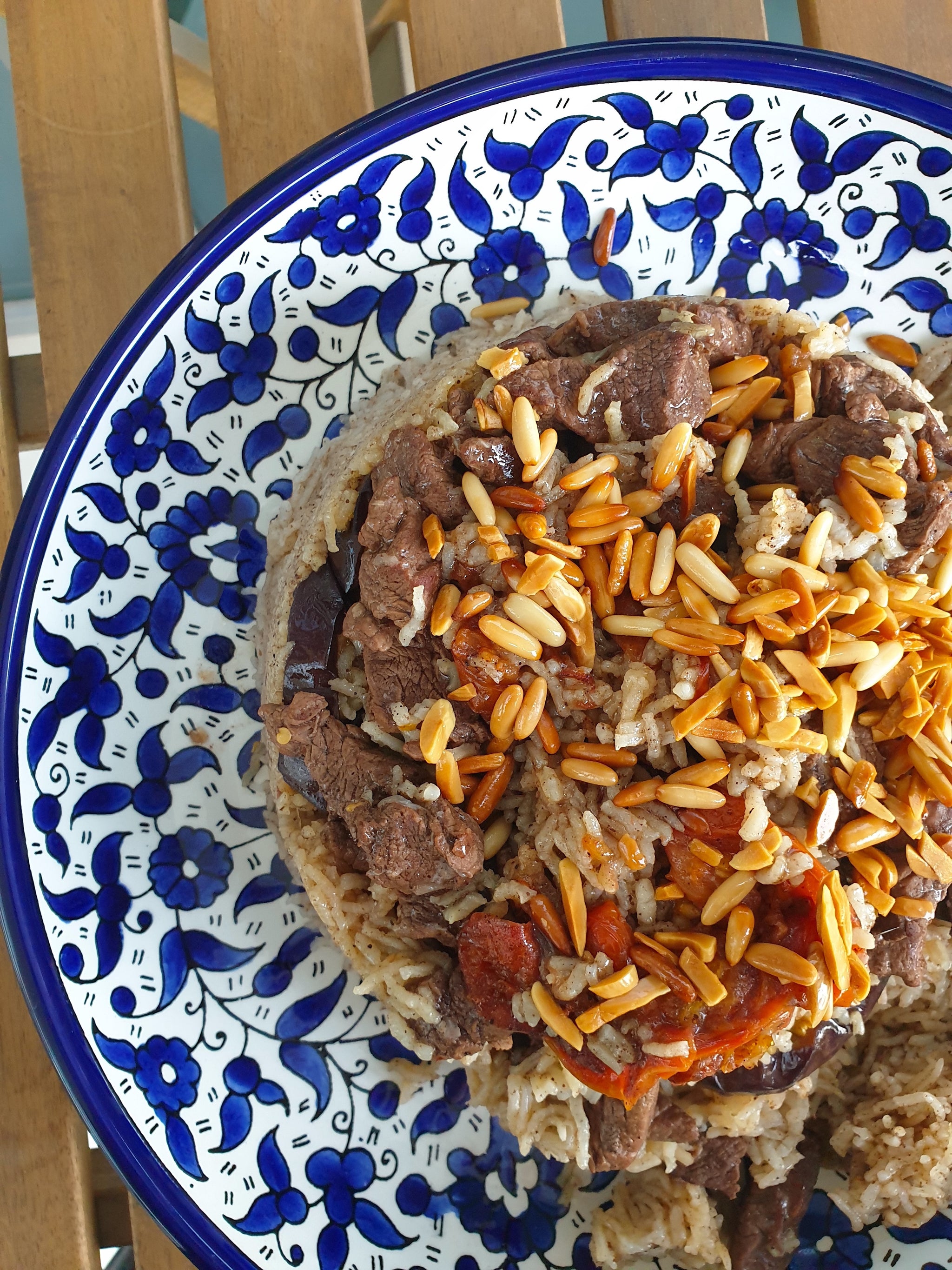 Online Cooking Class: Beef & Eggplant Maqloobeh – Haya's Kitchen